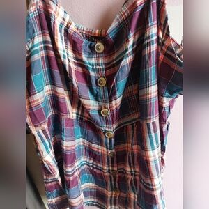 NWT Torrid 2 Purple Plaid Tank